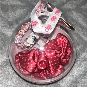 Slip Silk Scrunchies in Red and Pink Polka Dot Set of 3